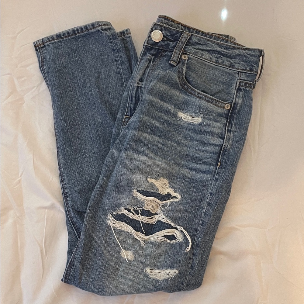 Distressed Blue Women's Jeans